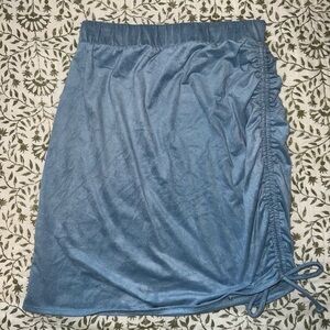 Windsor Sky Blue Velvet Skirt